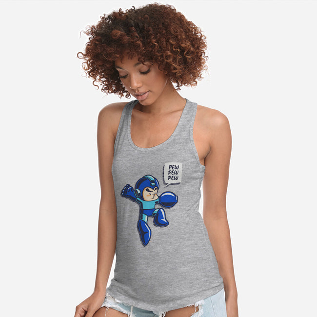 Pew Pew-Womens-Racerback-Tank-Kakafuty