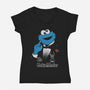 The CookieMonster-Womens-V-Neck-Tee-Claudia