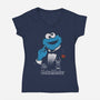 The CookieMonster-Womens-V-Neck-Tee-Claudia