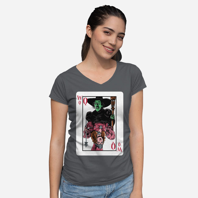 The Witches Of Oz-Womens-V-Neck-Tee-zascanauta