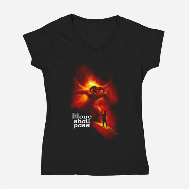 Black Knight Returns-Womens-V-Neck-Tee-Art_Of_One