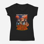 Cats From Mars-Womens-V-Neck-Tee-daobiwan