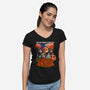 Cats From Mars-Womens-V-Neck-Tee-daobiwan