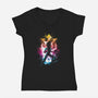 Final Flash-Womens-V-Neck-Tee-kharmazero