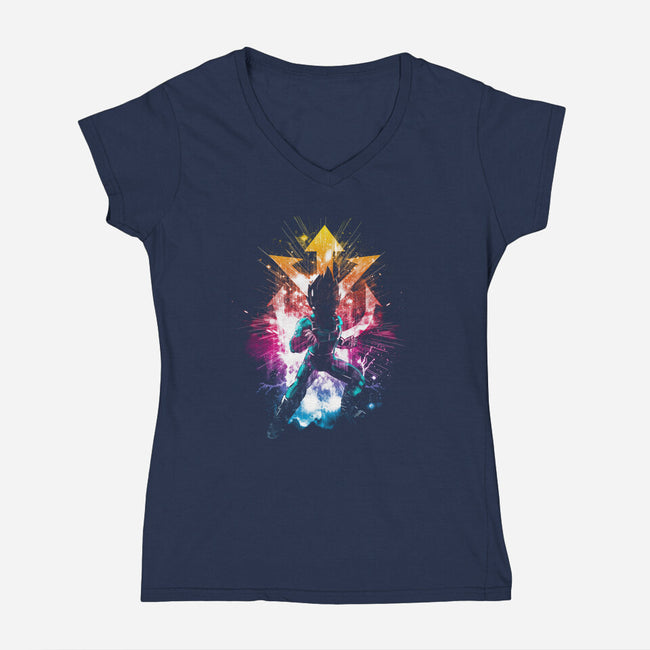 Final Flash-Womens-V-Neck-Tee-kharmazero