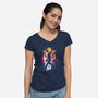 Final Flash-Womens-V-Neck-Tee-kharmazero