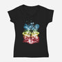 Last Space Bender-Womens-V-Neck-Tee-kharmazero