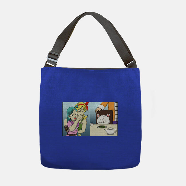 Girl Vs Cat-None-Adjustable Tote-Bag-pigboom