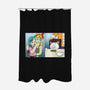 Girl Vs Cat-None-Polyester-Shower Curtain-pigboom