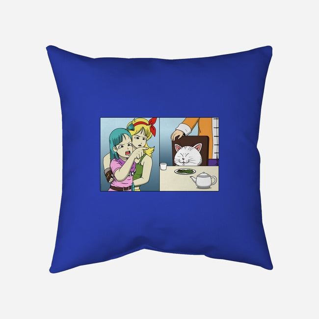 Girl Vs Cat-None-Non-Removable Cover w Insert-Throw Pillow-pigboom