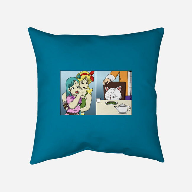 Girl Vs Cat-None-Non-Removable Cover w Insert-Throw Pillow-pigboom