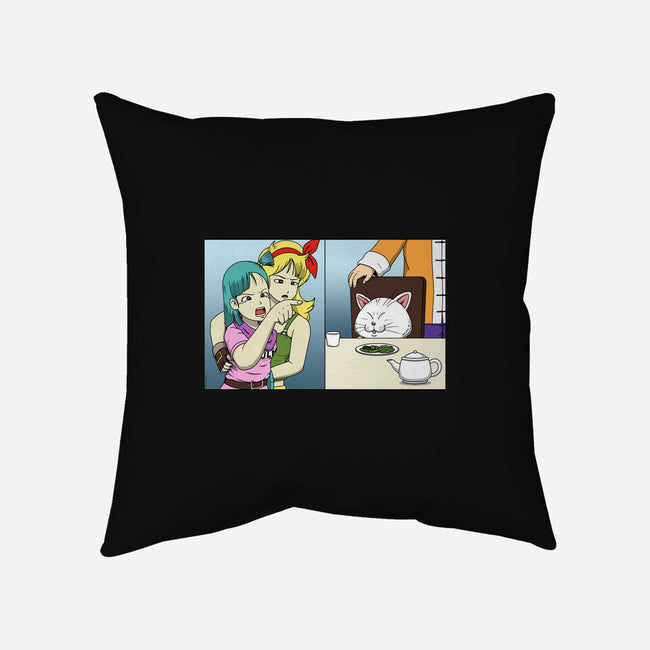 Girl Vs Cat-None-Removable Cover w Insert-Throw Pillow-pigboom