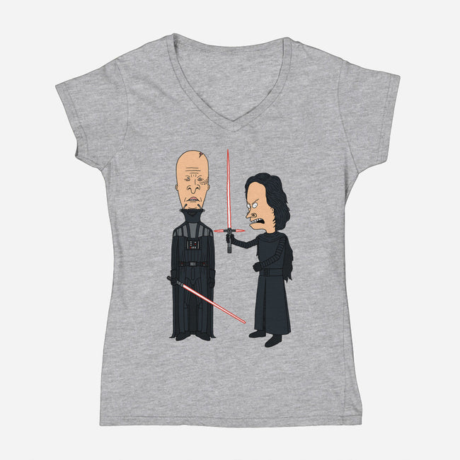 Lightsabers Are Cool-Womens-V-Neck-Tee-pigboom