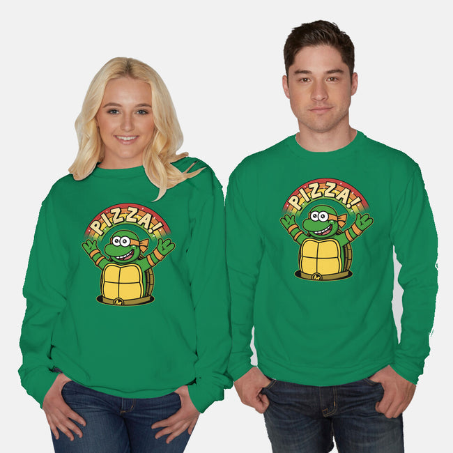 As Long As We Have Pizza-Unisex-Crew Neck-Sweatshirt-pigboom