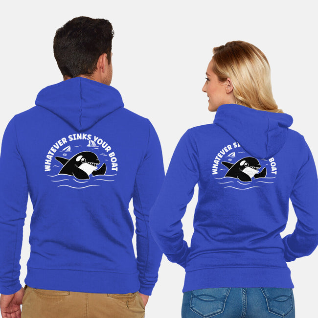 Whatever Sinks Your Boat-Unisex-Zip-Up-Sweatshirt-Aarons Art Room