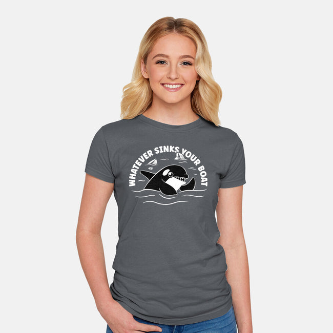 Whatever Sinks Your Boat-Womens-Fitted-Tee-Aarons Art Room