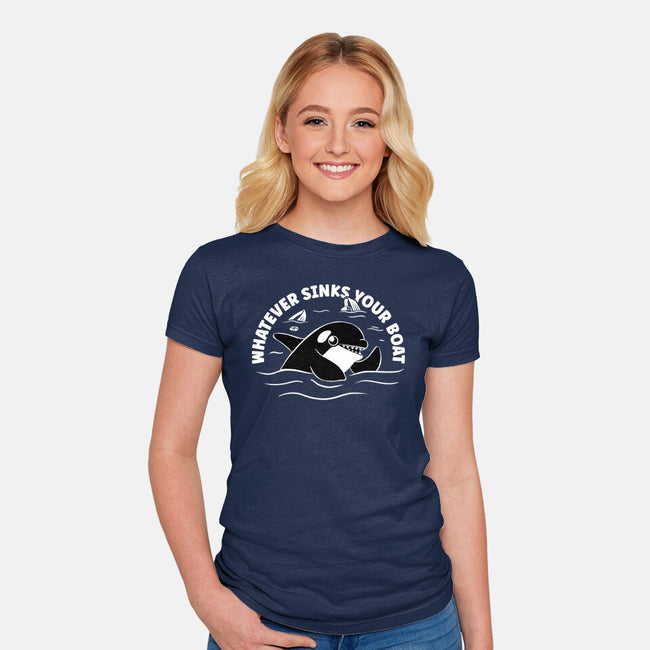 Whatever Sinks Your Boat-Womens-Fitted-Tee-Aarons Art Room