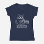 No One Gets Hurt-Womens-V-Neck-Tee-Xentee