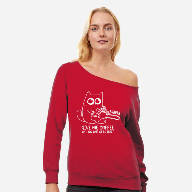 No One Gets Hurt-Womens-Off Shoulder-Sweatshirt-Xentee