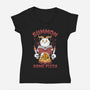 Summon Some Pizza-Womens-V-Neck-Tee-Tri haryadi