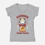 Summon Some Pizza-Womens-V-Neck-Tee-Tri haryadi