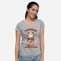 Summon Some Pizza-Womens-V-Neck-Tee-Tri haryadi