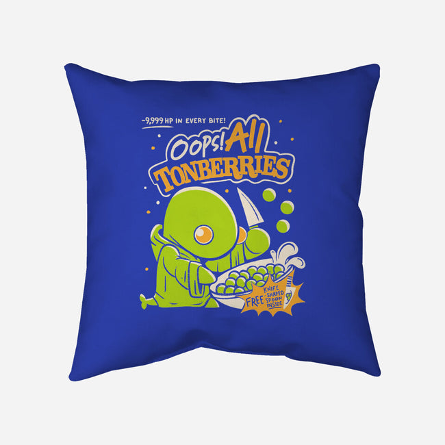 Oops! All Tonberries-None-Removable Cover-Throw Pillow-Aarons Art Room