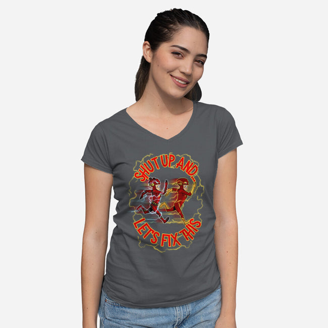 Let's Fix This-Womens-V-Neck-Tee-Diego Oliver