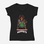 Teenage Mutant Ninja Muppets-Womens-V-Neck-Tee-zascanauta