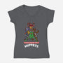 Teenage Mutant Ninja Muppets-Womens-V-Neck-Tee-zascanauta