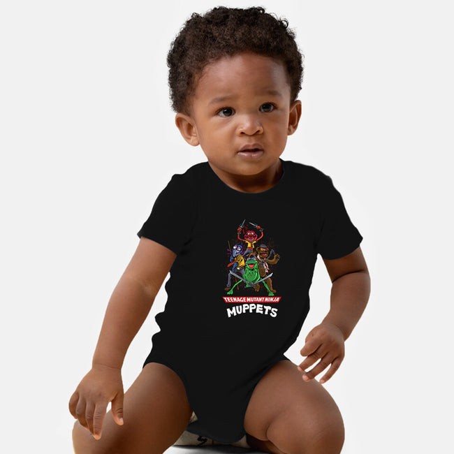 Teenage Mutant Ninja Muppets-Baby-Basic-Onesie-zascanauta