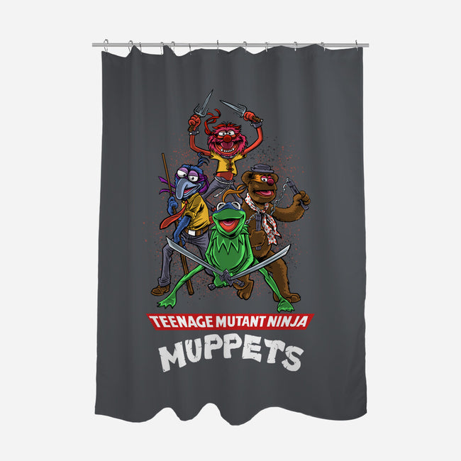 Teenage Mutant Ninja Muppets-None-Polyester-Shower Curtain-zascanauta