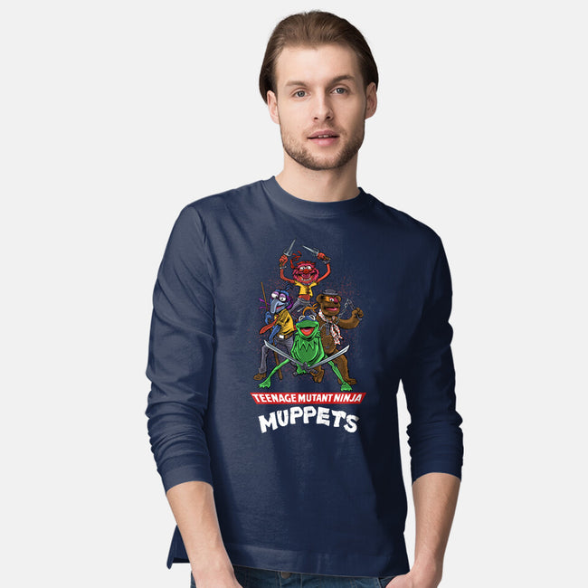 Teenage Mutant Ninja Muppets-Mens-Long Sleeved-Tee-zascanauta