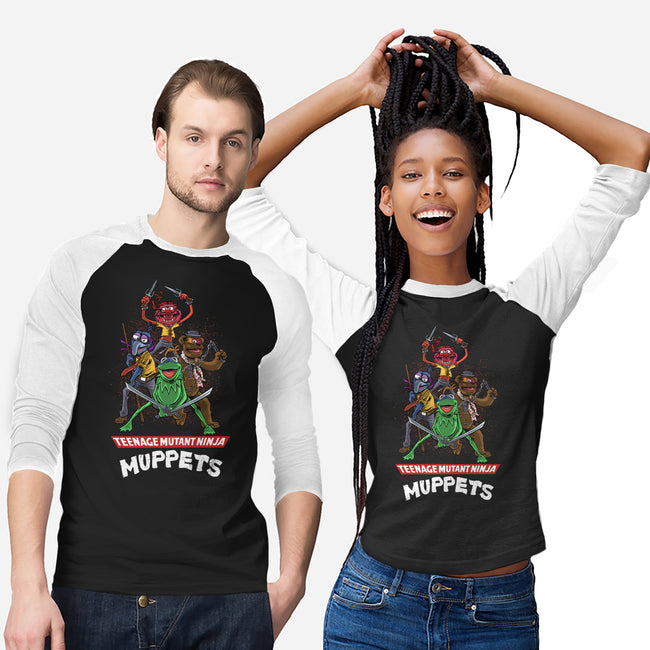 Teenage Mutant Ninja Muppets-Unisex-Baseball-Tee-zascanauta