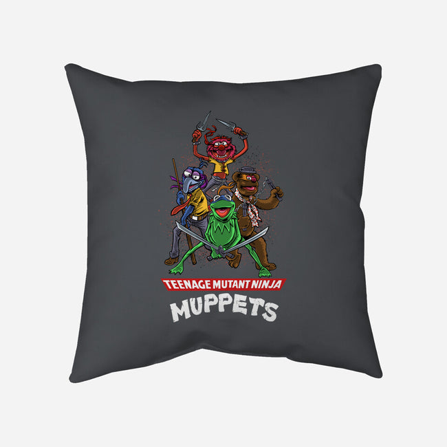 Teenage Mutant Ninja Muppets-None-Non-Removable Cover w Insert-Throw Pillow-zascanauta