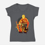 Shield Of Rosaria-Womens-V-Neck-Tee-hypertwenty