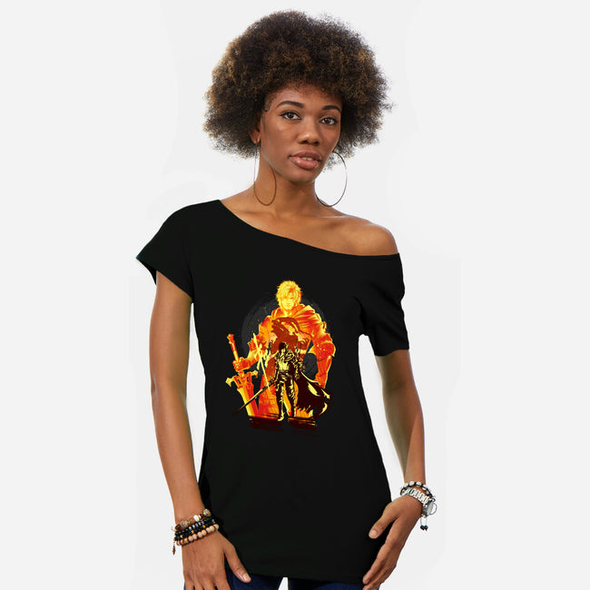 Shield Of Rosaria-Womens-Off Shoulder-Tee-hypertwenty