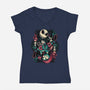 Nightmare Duo-Womens-V-Neck-Tee-momma_gorilla