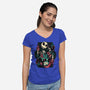 Nightmare Duo-Womens-V-Neck-Tee-momma_gorilla