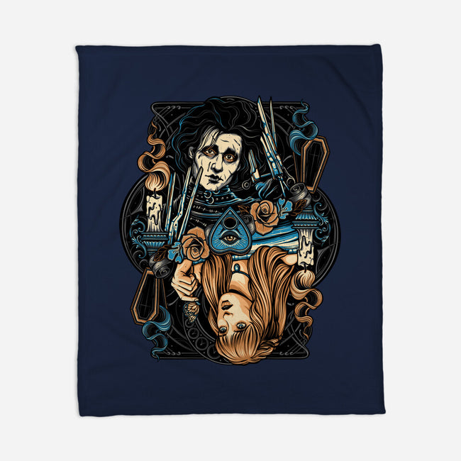 Scissorhands Duo-None-Fleece-Blanket-momma_gorilla