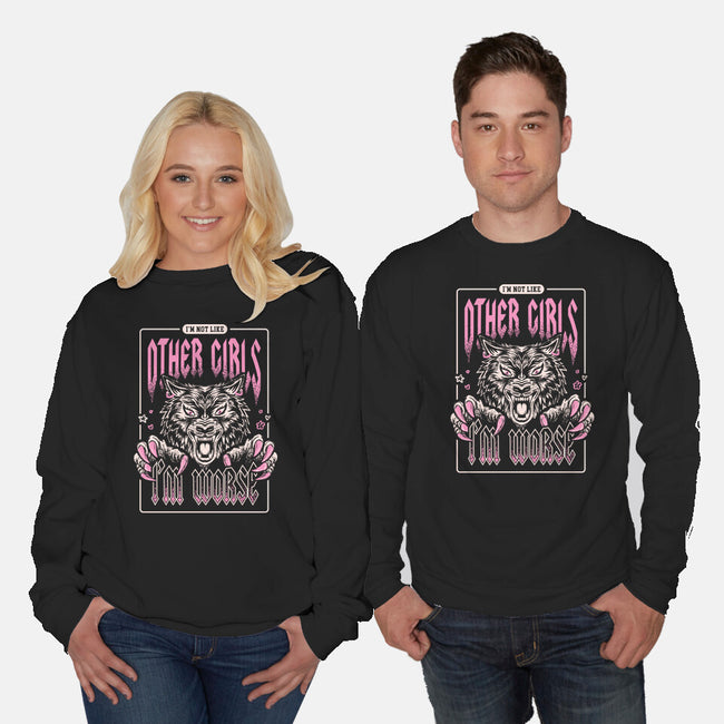 I'm Worse-Unisex-Crew Neck-Sweatshirt-Mushita