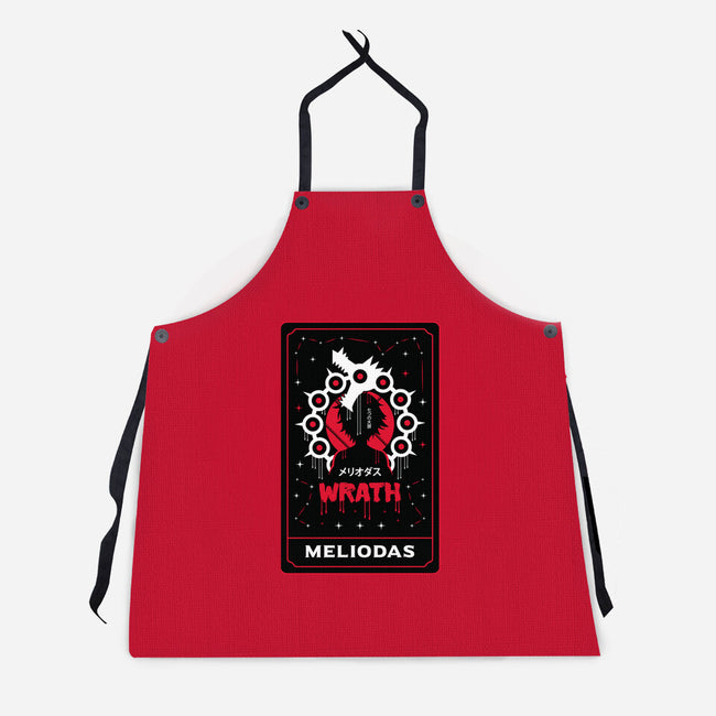 Wrath Dragon Sin Tarot-Unisex-Kitchen-Apron-Logozaste