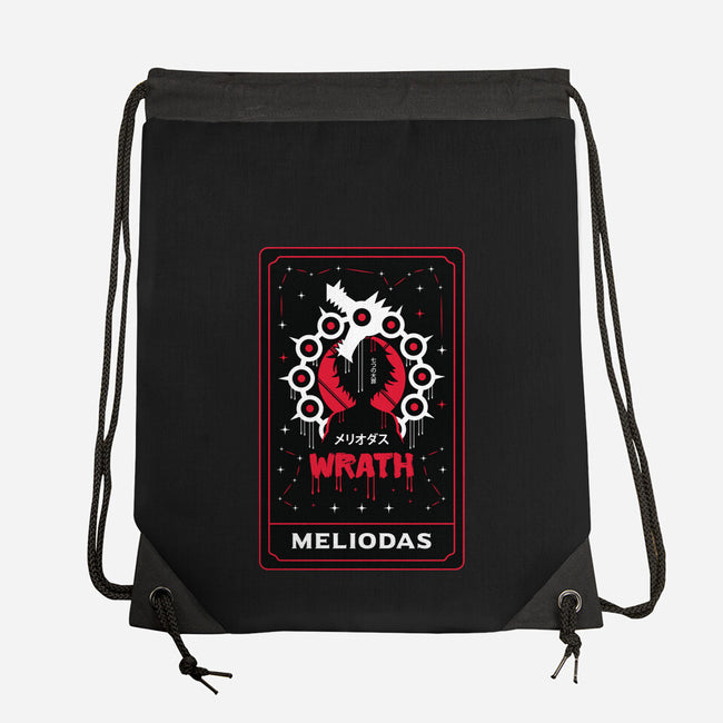 Wrath Dragon Sin Tarot-None-Drawstring-Bag-Logozaste