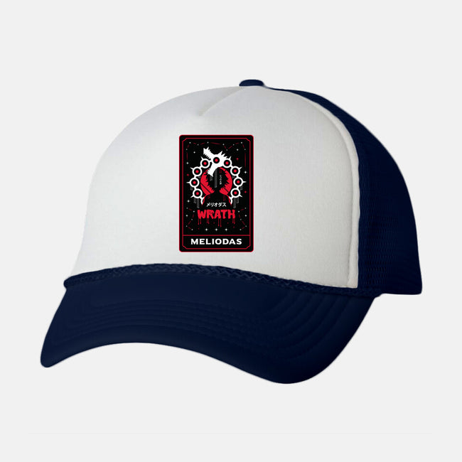 Wrath Dragon Sin Tarot-Unisex-Trucker-Hat-Logozaste