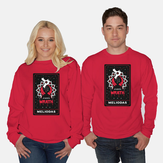 Wrath Dragon Sin Tarot-Unisex-Crew Neck-Sweatshirt-Logozaste