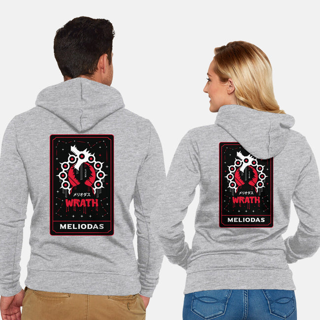Wrath Dragon Sin Tarot-Unisex-Zip-Up-Sweatshirt-Logozaste