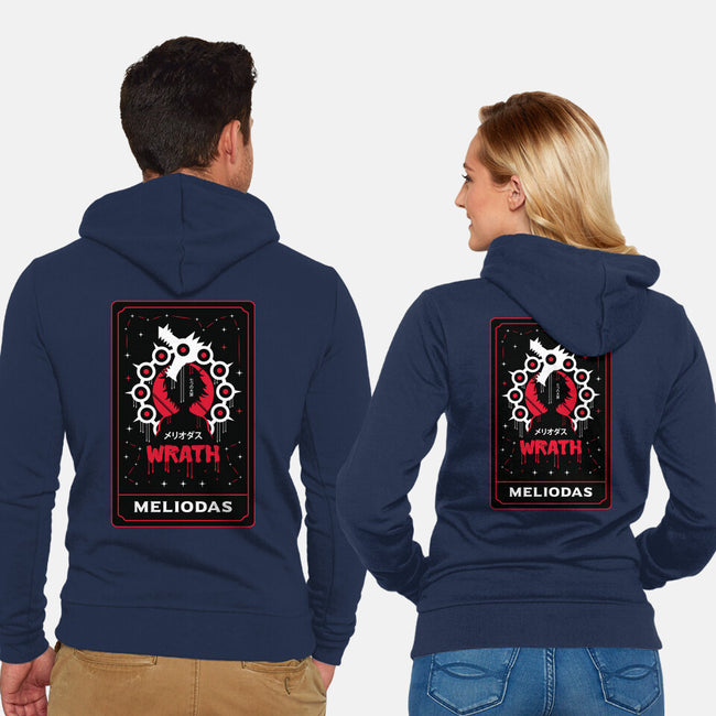 Wrath Dragon Sin Tarot-Unisex-Zip-Up-Sweatshirt-Logozaste