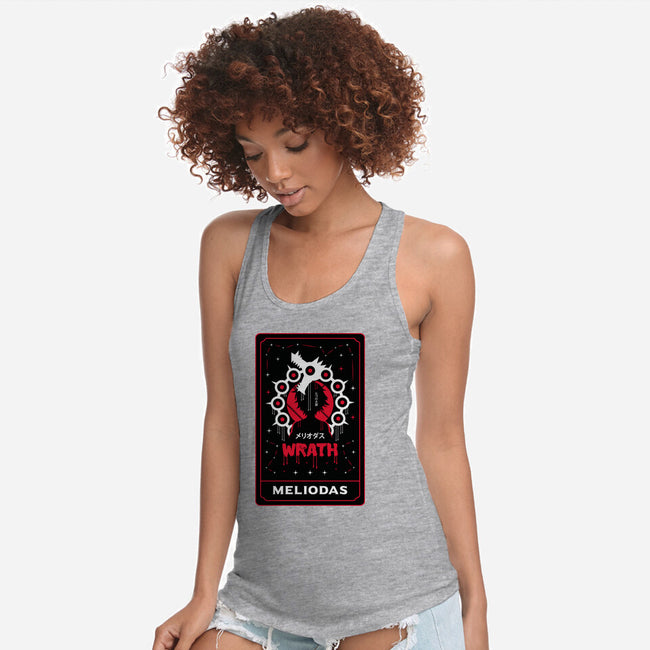 Wrath Dragon Sin Tarot-Womens-Racerback-Tank-Logozaste