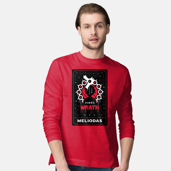 Wrath Dragon Sin Tarot-Mens-Long Sleeved-Tee-Logozaste