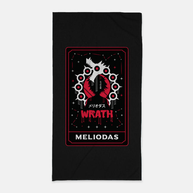 Wrath Dragon Sin Tarot-None-Beach-Towel-Logozaste